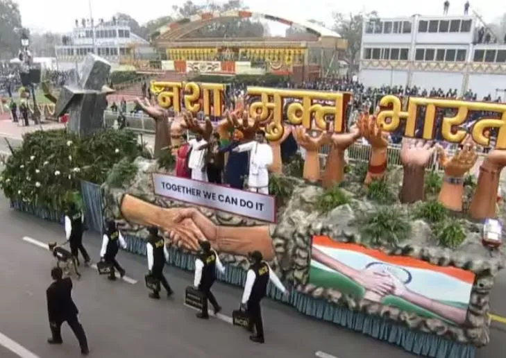 गणतंत्र दिवस परेड: एनसीबी की झांकी में ‘नशा मुक्त भारत’ का संदेश