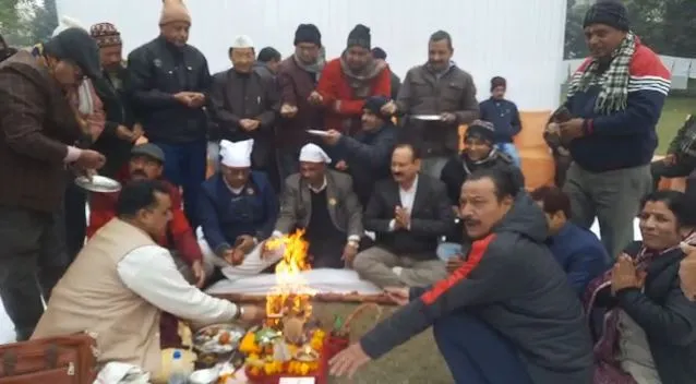 बरेली क्लब मैदान में दिखेगी पहाड़ों की संस्कृति, विधि-विधान से हुआ उत्तरायणी मेले का भूमि पूजन