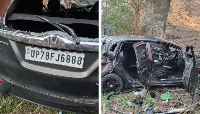 Kanpur Accident : रेलिंग से टकराने के बाद गोविंदपुरी पुल से 40 फीट नीचे गिरी कार, लोगों में मची चीख-पुकार