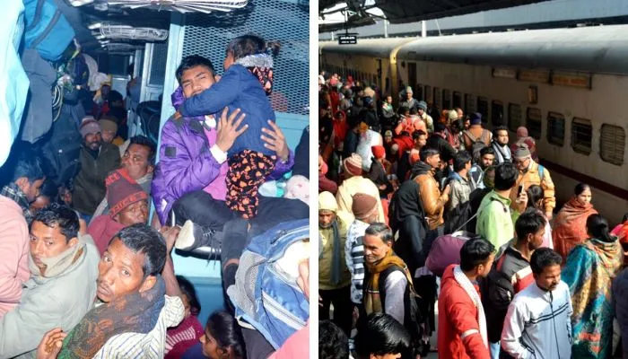 Kanpur Central Station में दिल्ली से आने वाली ट्रेनों का बुरा हाल, 75 की बोगी में 418 यात्री