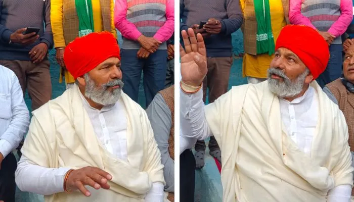 Hamirpur में भाकियू के राष्ट्रीय अध्यक्ष राकेश टिकैत बोलें- सरकार कृषि को कमजोर कर देश बेचने का काम कर रहीं