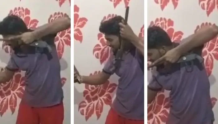 Video Viral : हाथ में तमंचा और फोन पर भद्दी-भद्दी गालियां दे रहा युवक, घरवाले बोले- प्रेमविवाह करने के बाद नहीं आया घर