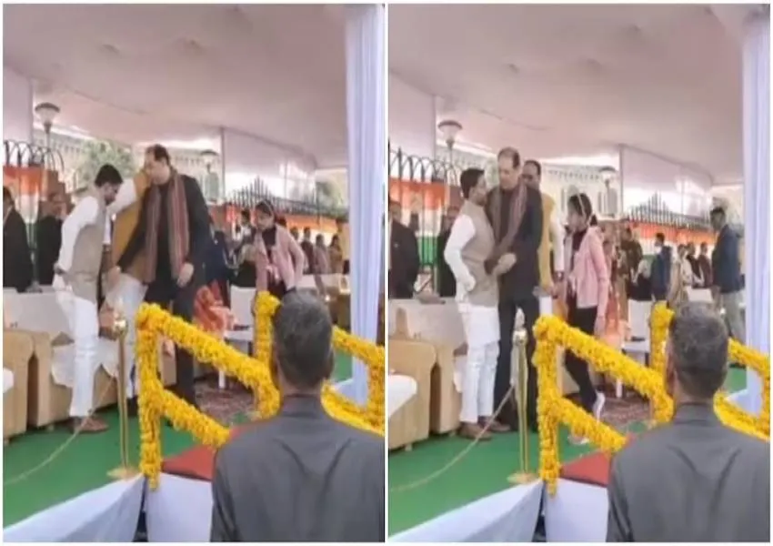 Video: सीएम योगी के सामने मंच पर भिड़े BJP नेता, कुर्सी पर बैठने के लिए मंत्री दानिश से मोहसिन रजा ने की अभद्रता