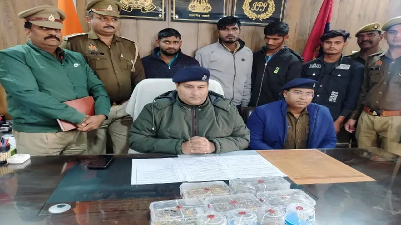 संभल: अंतरराज्यीय गिरोह के चार चोर  गिरफ्तार, गोवा से लूटे 12 लाख के आभूषण और नकदी बरामद