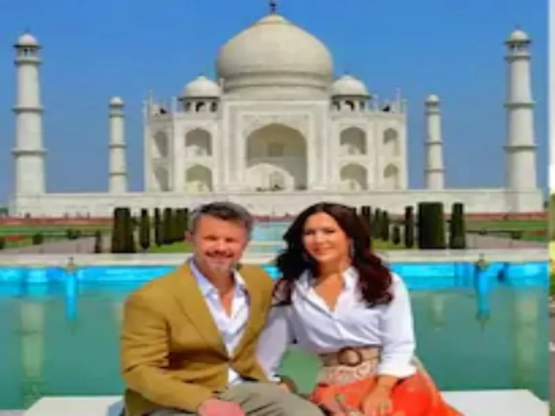 आगरा पहुंचे डेनमार्क के Prince और Princess, ताजमहल का किया दीदार 