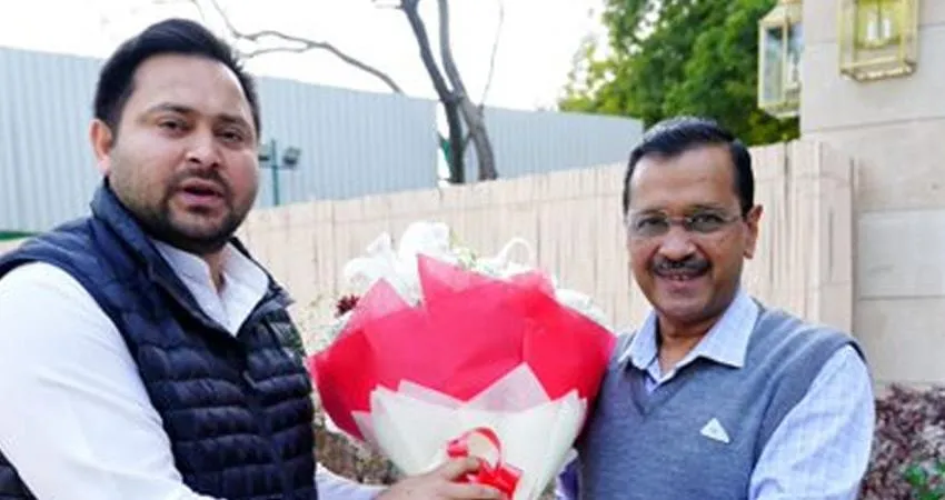 केजरीवाल से मुलाकात के बाद तेजस्वी यादव ने कहा- ‘‘हम सभी को मिलकर देश बचाना है’’ 