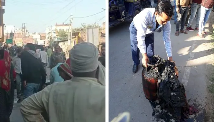 Hamirpur News : लीक सिलिंडर से लगी आग, महिला समेत कई झुलसे, खाना बनाने के दौरान हुई घटना