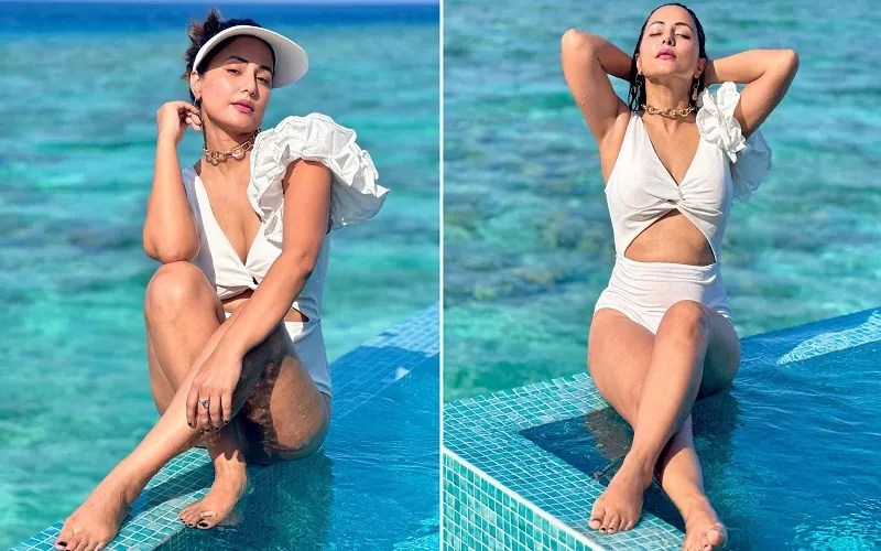 Hina Khan Photos : उफ्फ! हिना खान ने व्हाइट मोनोकिनी पहन लगाया बोल्डनेस का तड़का, तस्वीरें देख नहीं हटेंगी नजरें