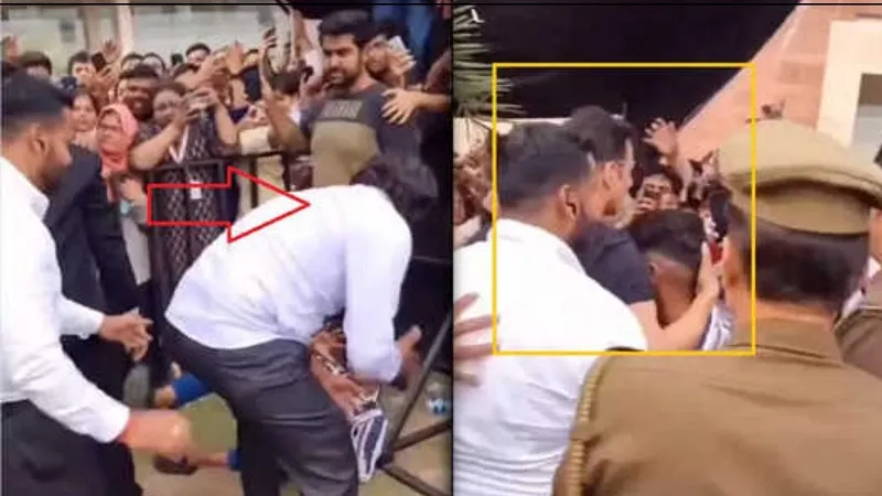 Video : पहले धक्का देकर गिराया, फिर अक्षय कुमार ने गले लगाया