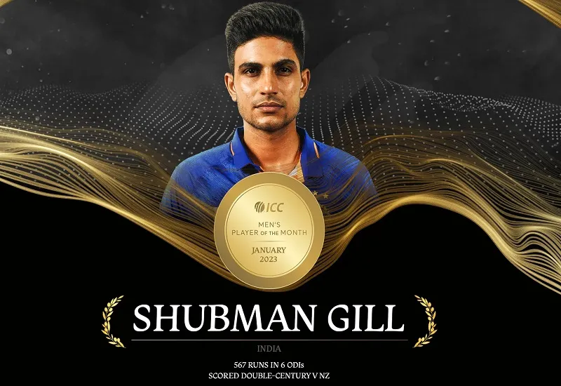 ICC Awards : शुभमन गिल बने 'ICC Men's Player of the Month', मोहम्मद सिराज और डेवोन कॉन्वे को पीछे छोड़ा