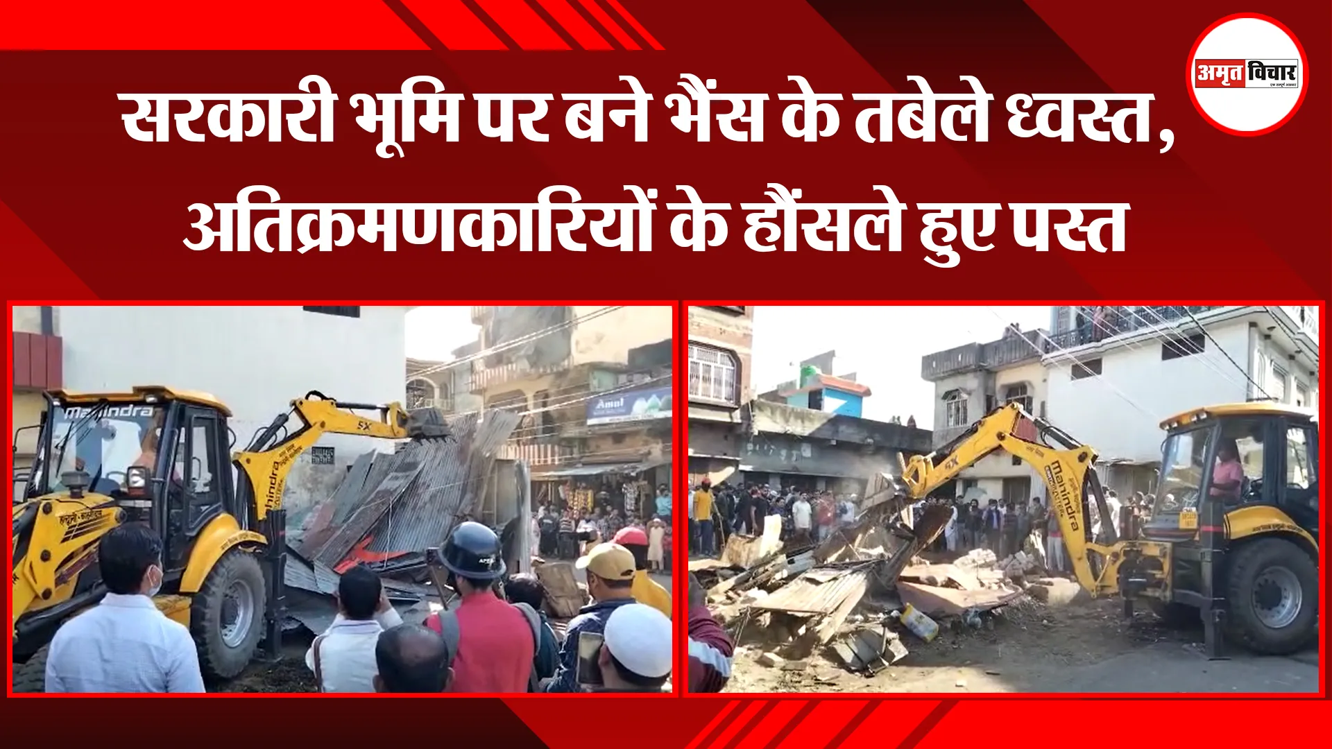 हल्द्वानी: सरकारी भूमि पर बने भैंस के तबेले ध्वस्त, अतिक्रमणकारियों के हौंसले हुए पस्त