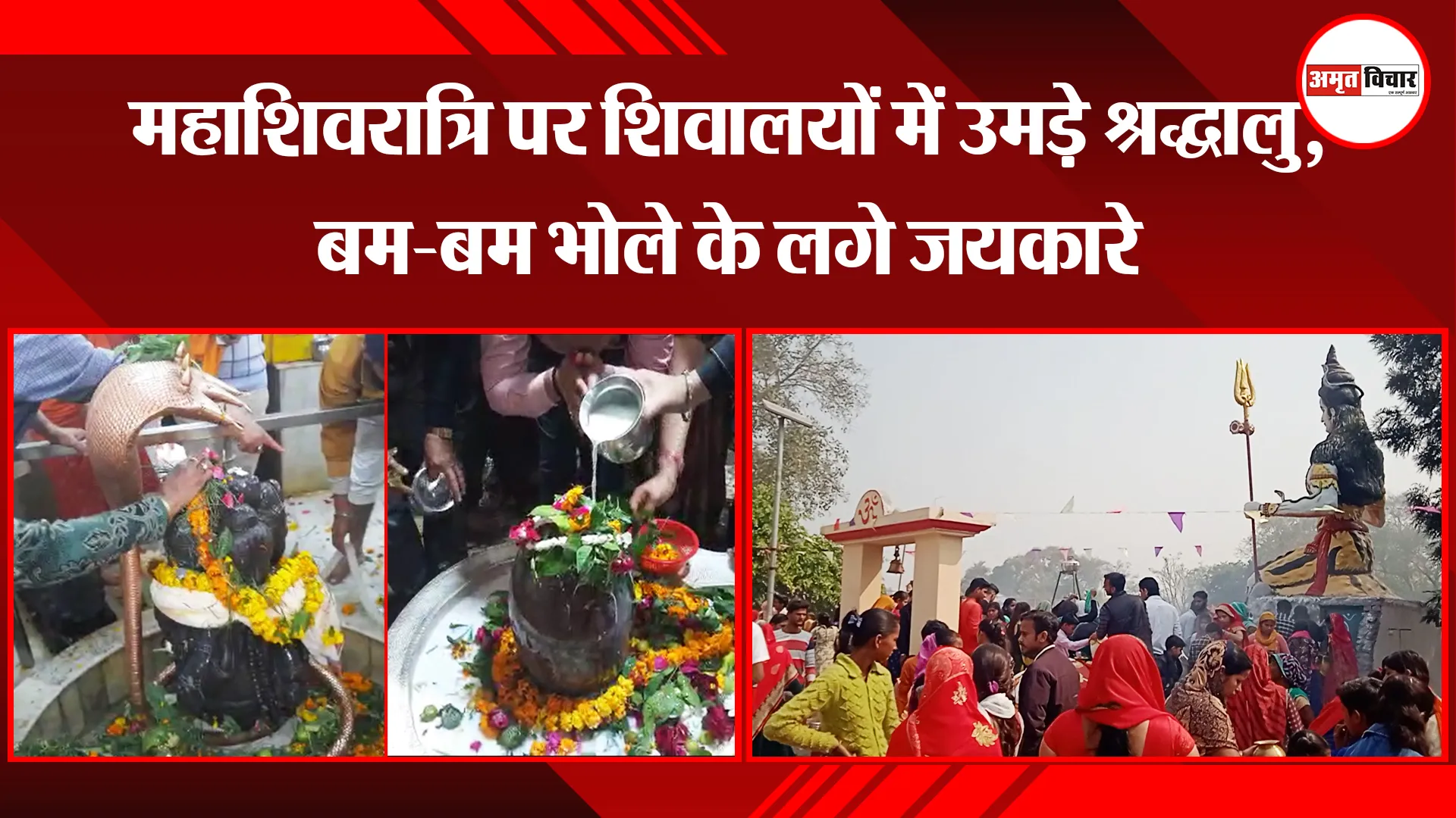 बरेली: महाशिवरात्रि पर शिवालयों में उमड़े श्रद्धालु, बम-बम भोले के लगे जयकारे