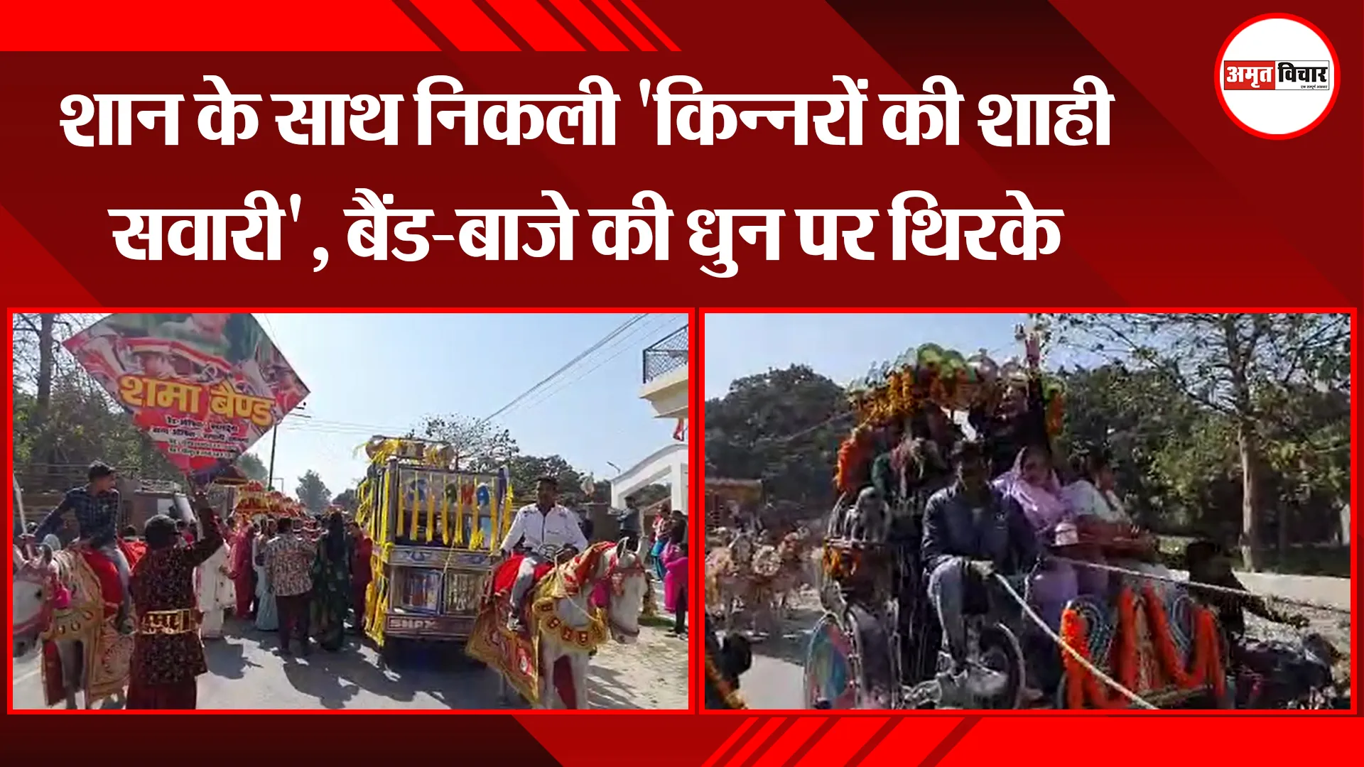  रामनगर: शान के साथ निकली 'किन्नरों की शाही सवारी', बैंड-बाजे की धुन पर थिरके