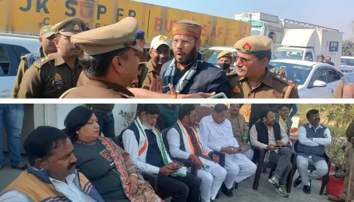 Kanpur Dehat जा रहे नवाबगंज टोल प्लाजा पर कांग्रेस प्रतिनिधि मंडल, आजादमार्ग चौराहे पर रोके गए सपा विधायक