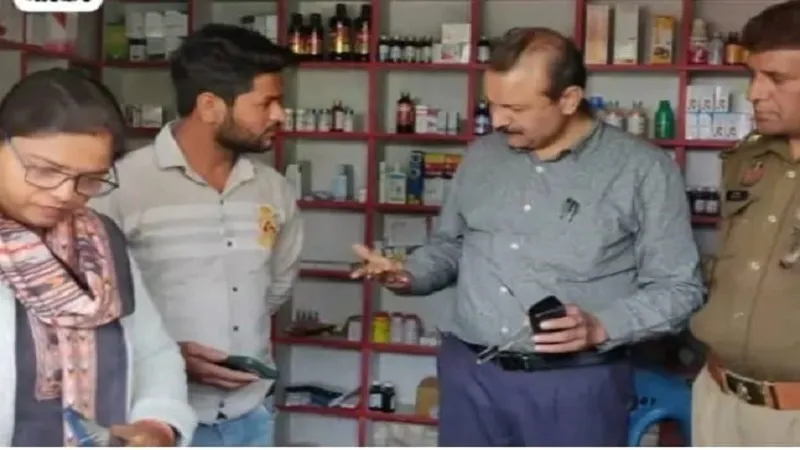 मुरादाबाद: औषधि निरीक्षक ने की दवा की अवैध दुकान सील 