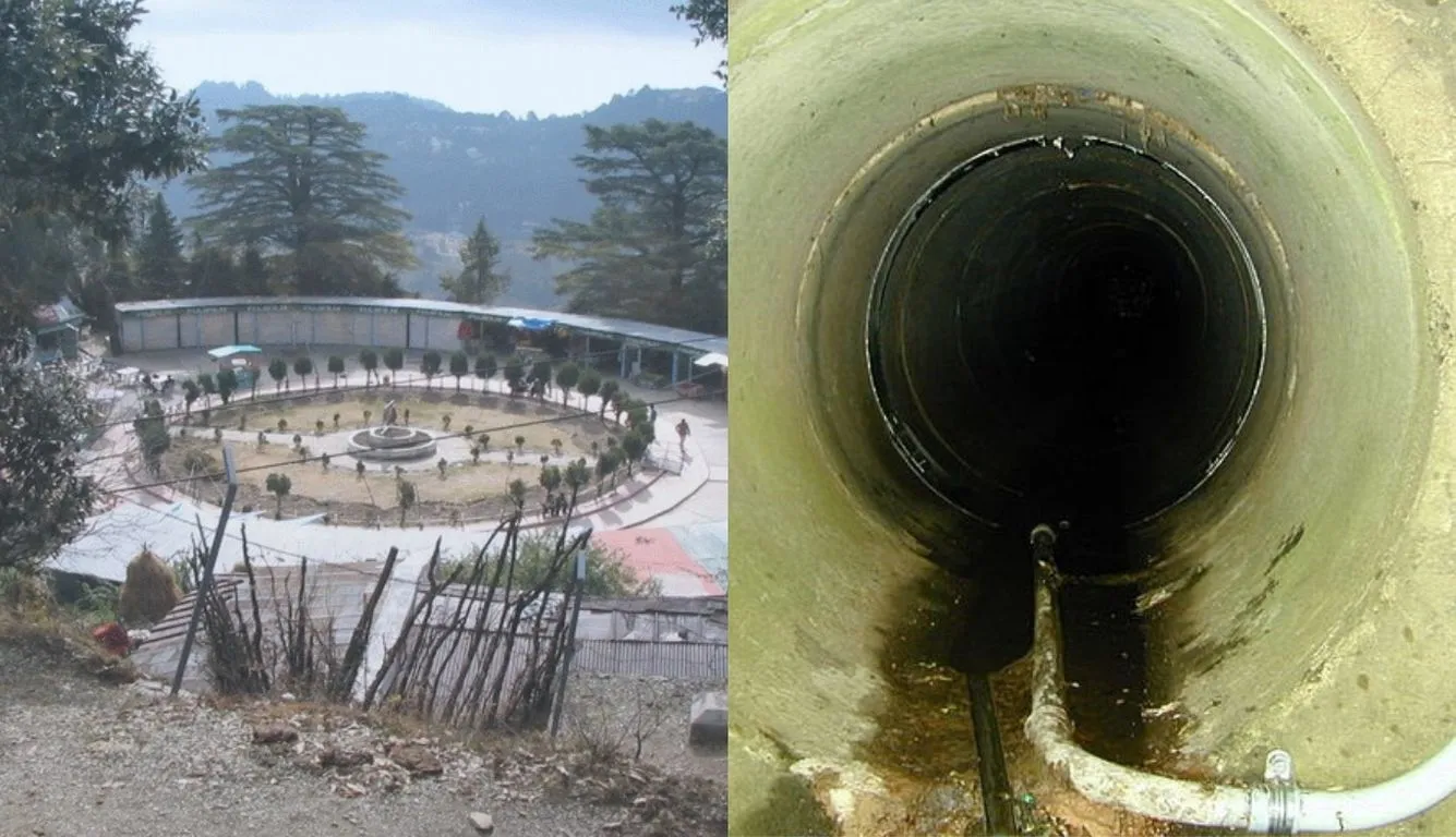 नैनीतालः स्नो व्यू क्षेत्र के स्कूल के पास सीवर बहने से बना तालाब