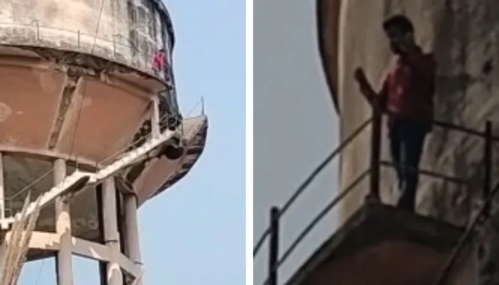 Video : मेरे भतीजे और परिवार को स्कूल में पीटा गया… गिरफ्तार करो, पानी की टंकी पर चढ़कर युवक ने किया हाई वोल्टेज ड्रामा