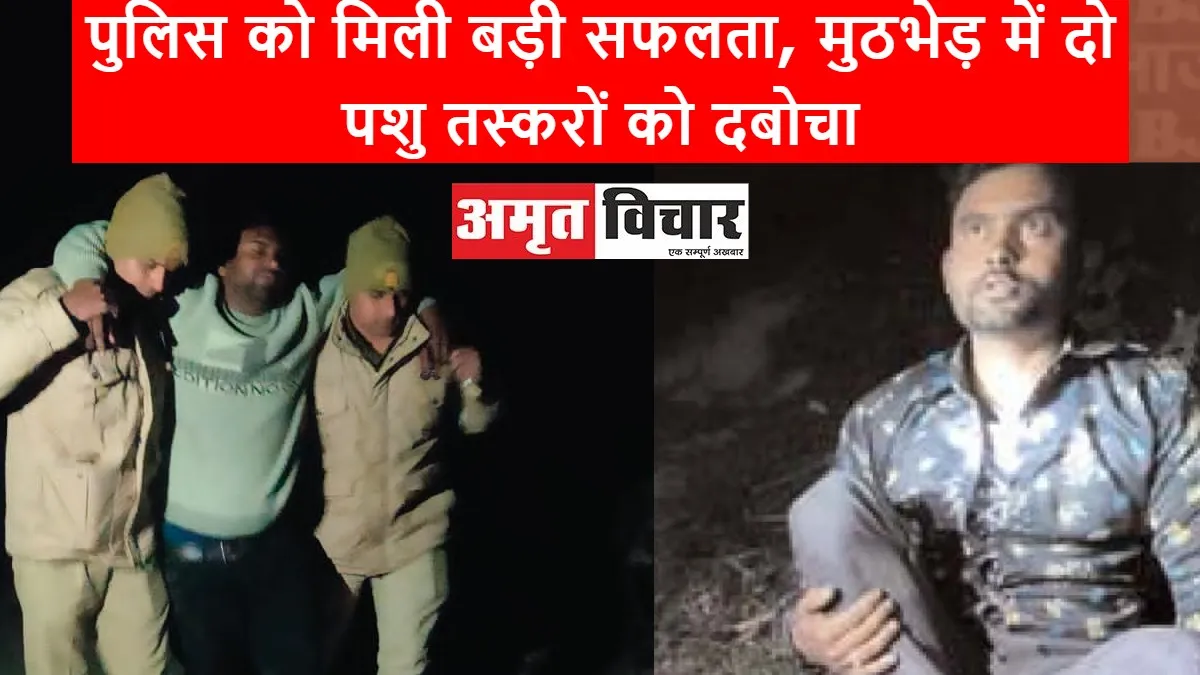 बरेली: पुलिस को मिली बड़ी सफलता, मुठभेड़ में दो पशु तस्करों को दबोचा