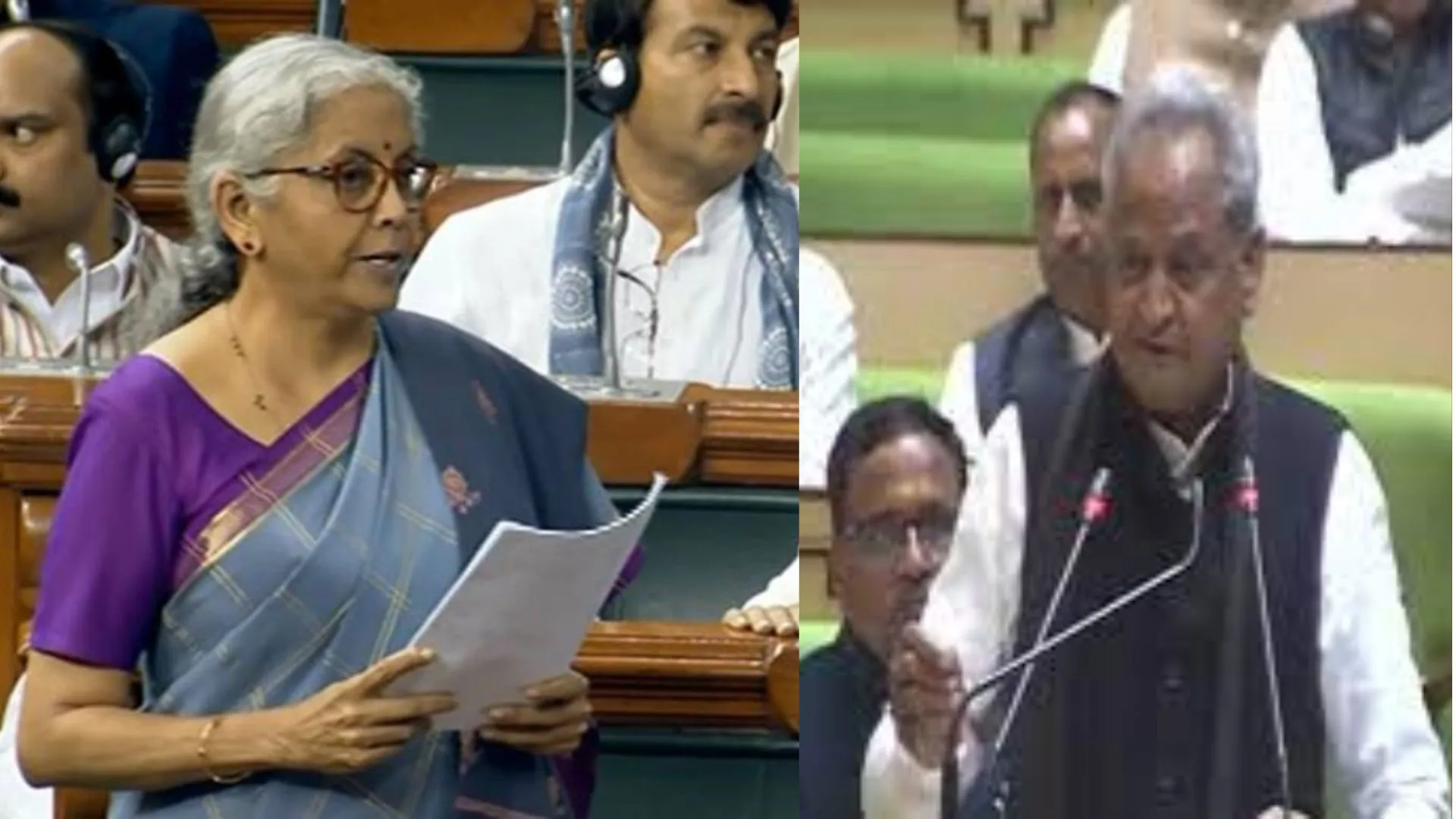 वित्त मंत्री सीतारमण ने सीएम गहलोत के पिछले साल के बजट की पंक्तियां पढ़ने पर लोकसभा में ली चुटकी 