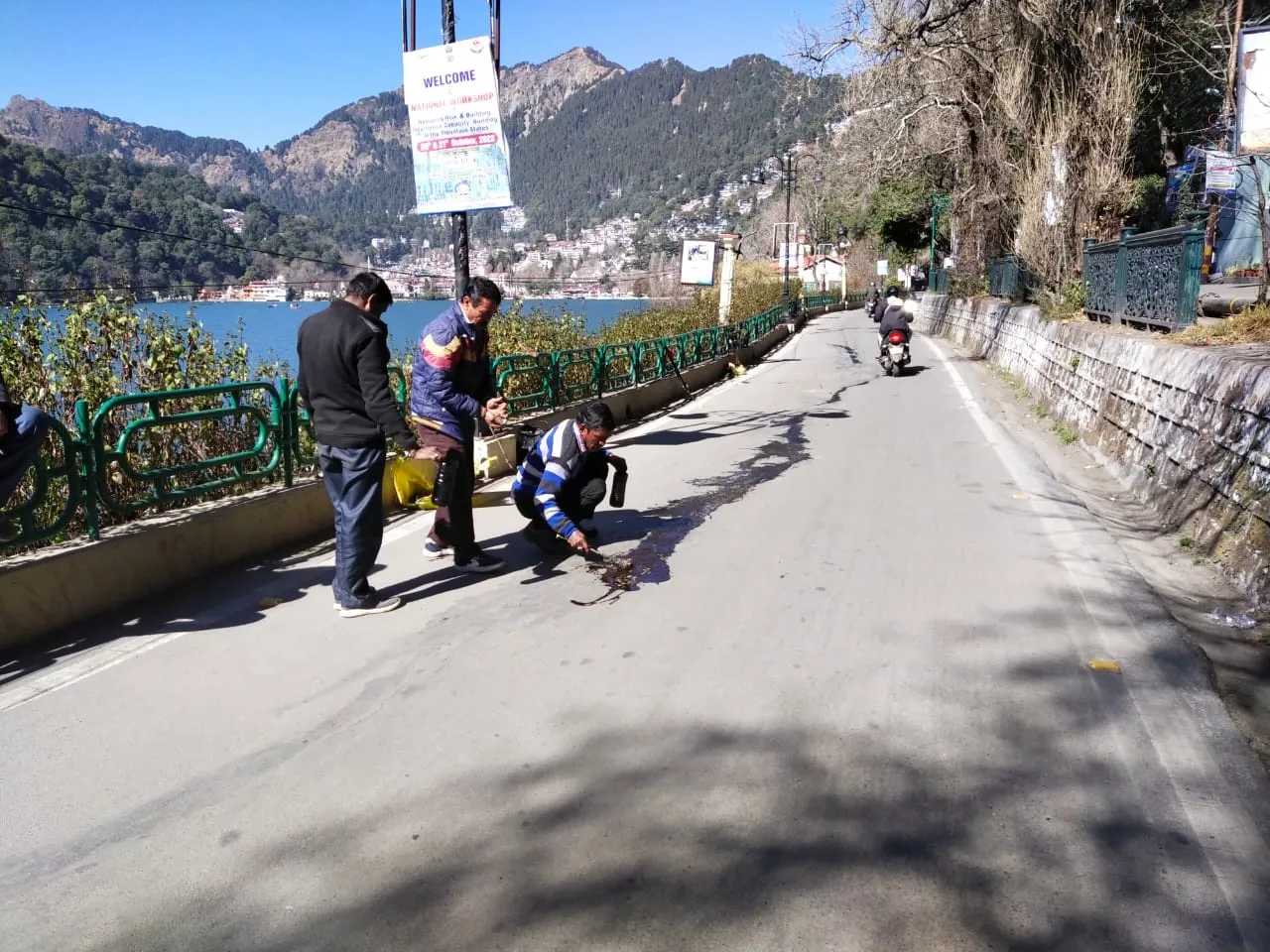 उत्तराखंड: नैनीताल की माल रोड पर फिर पड़ी दरार 