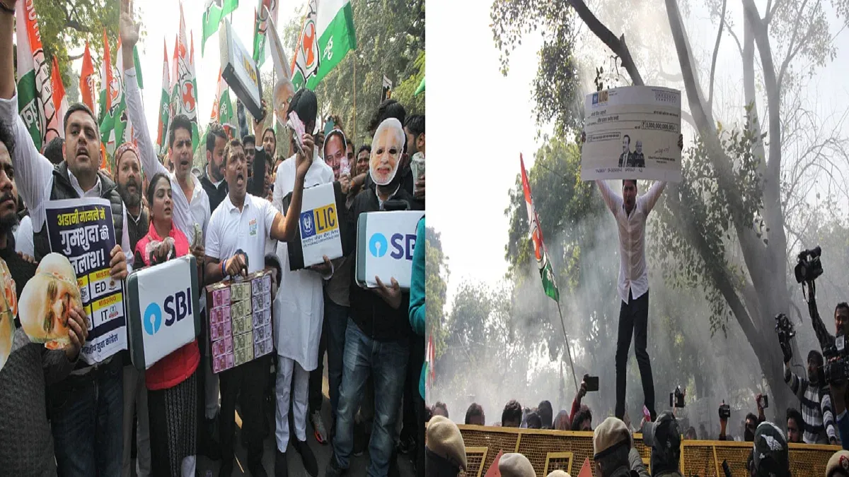 अडानी विवाद पर कांग्रेस का संसद से सड़क तक देशव्यापी प्रदर्शन