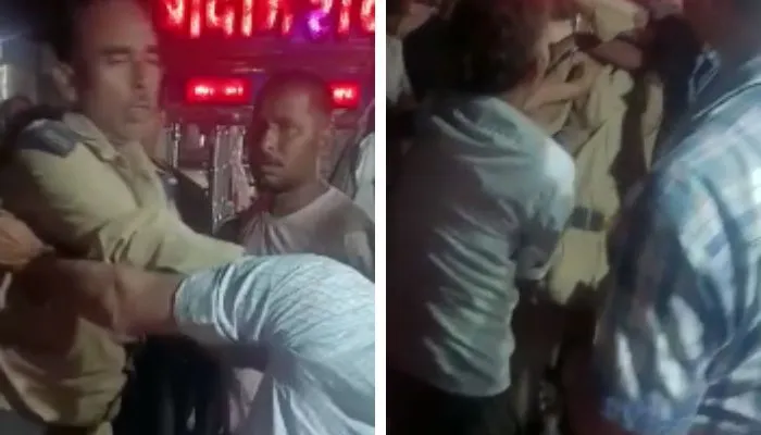 Video : Auraiya में दबंगों ने फफूंद थाने के सामने होमगार्ड को पीटा, आसपास मौजूद लोग नहीं आए बचाने
