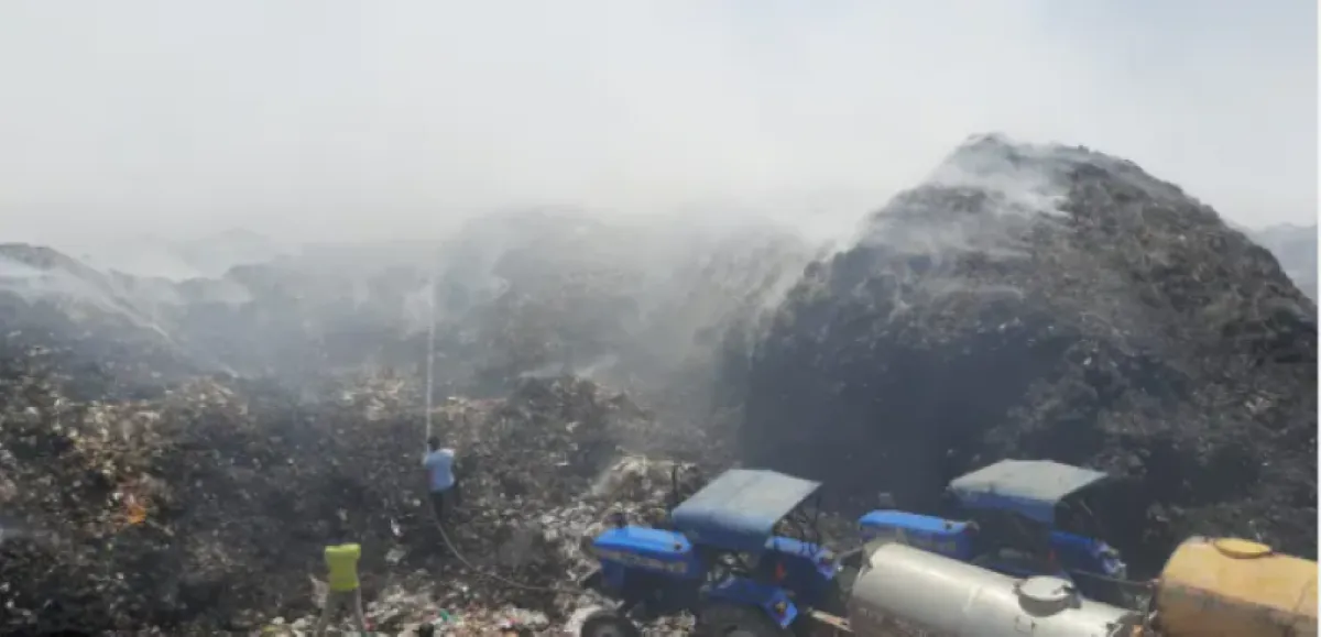 हल्द्वानी: ट्रंचिंग ग्राउंड के विषैले धुएं से पशु-पक्षी समेत आम जनजीवन प्रभावित