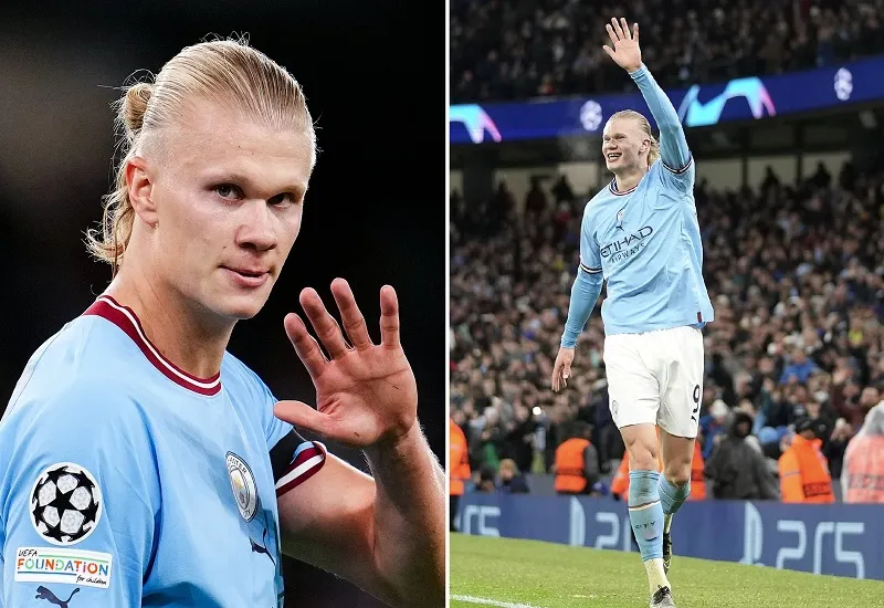 Man City vs RB Leipzig : Erling Haaland ने दागे पांच गोल, चैंपियन्स लीग रिकॉर्ड की बराबरी की 
