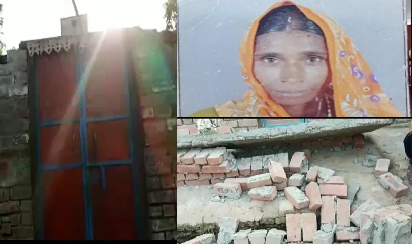 बरेली: दरवाजे का छज्जा गिरने से महिला की मौत, मचा कोहराम