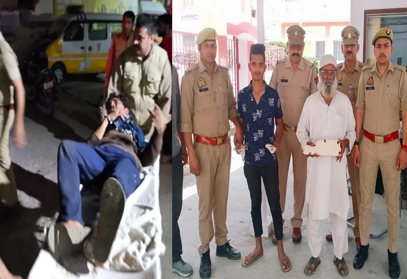 अमरोहा : पुलिस मुठभेड़ में बदमाश घायल, तीन गोकश गिरफ्तार