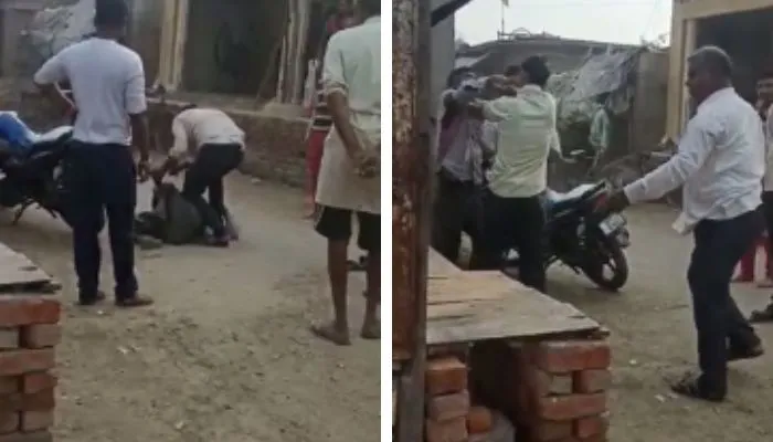 Kanpur Dehat में मामूली बात पर हुए विवाद में दुकानदार को चप्पलों से पीटा, पिटाई का Video Viral