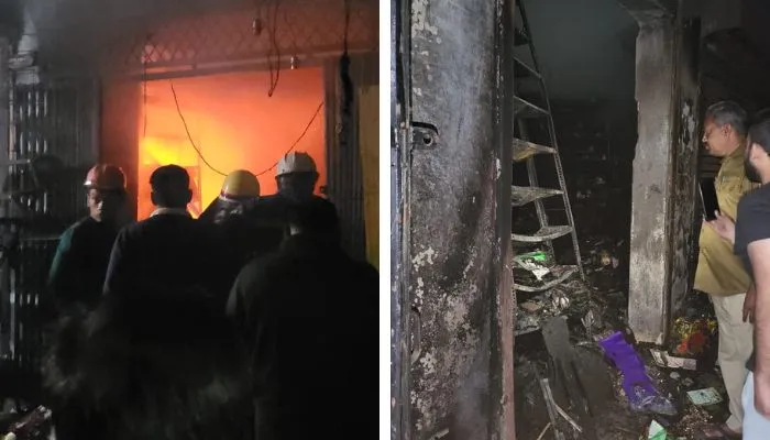 Kanpur Fire : दुकान में आग लगने से घर व पड़ोस के लोग निकले बाहर, बुझाने में दुकानदार भी झुलसा