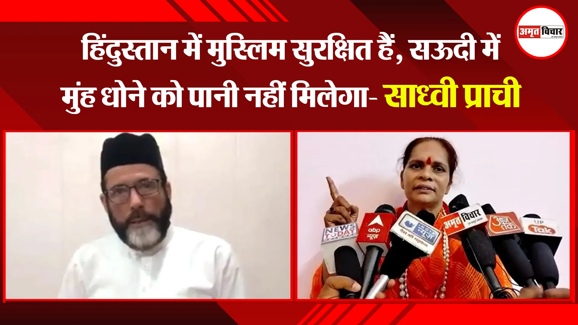 बरेली: हिंदुस्तान में मुस्लिम सुरक्षित हैं, सऊदी में मुंह धोने को पानी नहीं मिलेगा- साध्वी प्राची