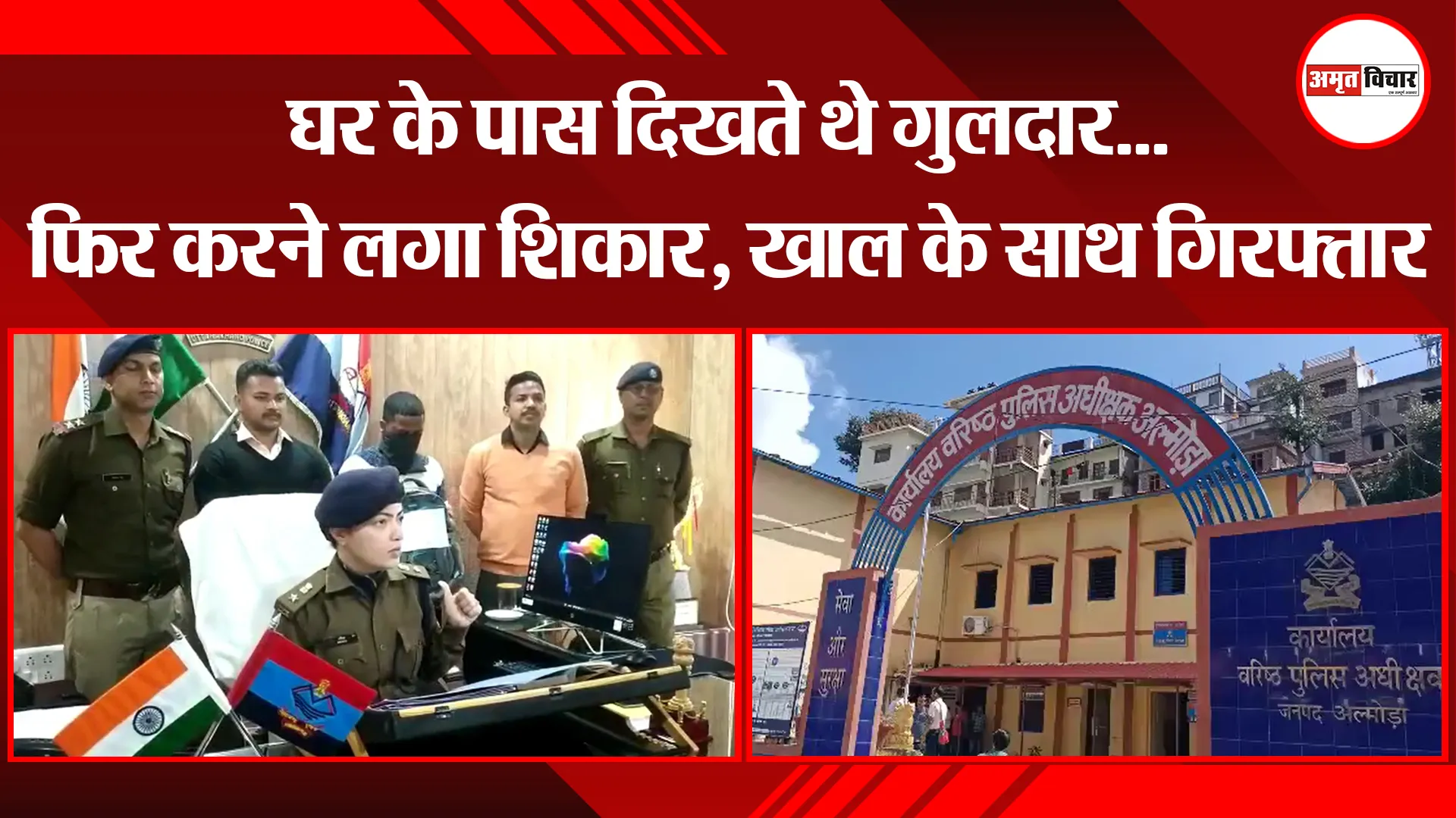 अल्मोड़ा: घर के पास दिखते थे गुलदार...फिर करने लगा शिकार, खाल के साथ गिरफ्तार