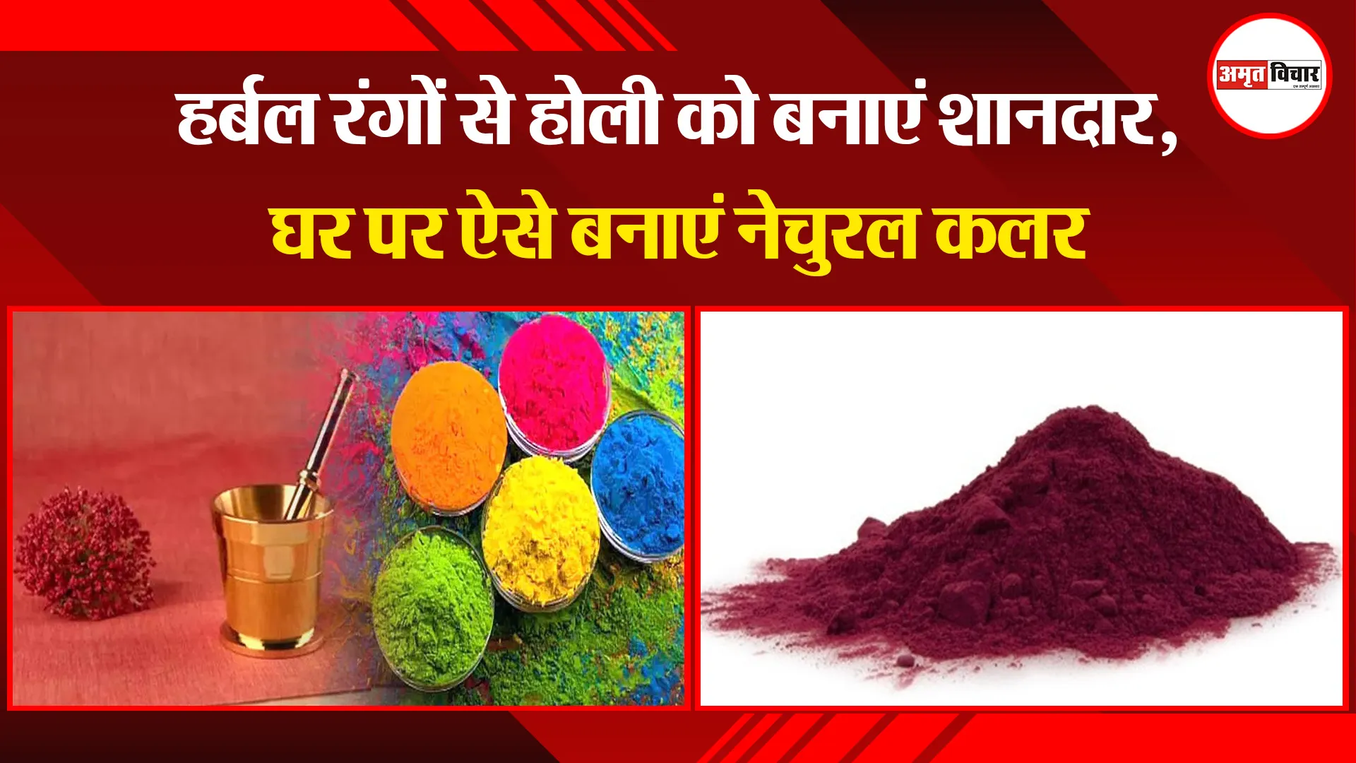 बरेली: हर्बल रंगों से होली को बनाएं शानदार, घर पर ऐसे बनाएं नेचुरल कलर