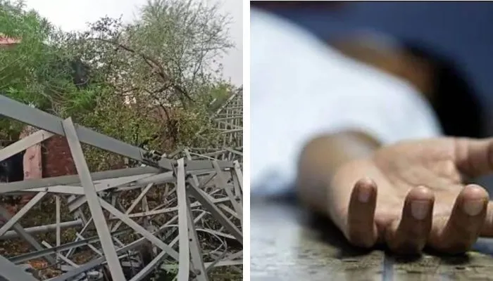 Kanpur News : बिधनू के समाधि पुलिया के पास गिरा टॉवर, हादसे में एक की मौत व दो घायल