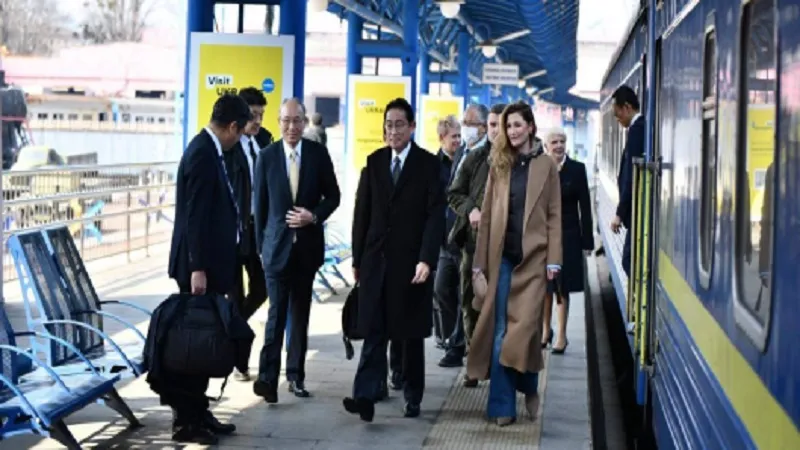 भारत के बाद कीव पहुंचे जापान के प्रधानमंत्री Fumio Kishida 