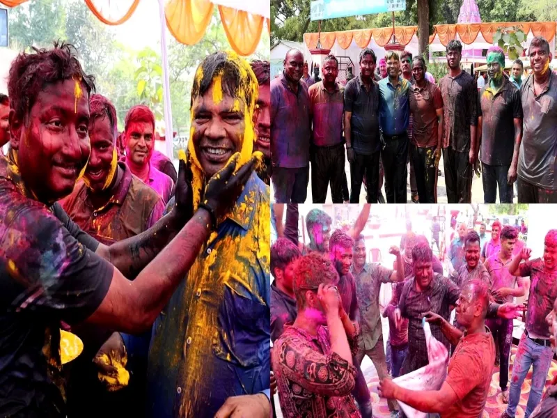 लखनऊ: पुलिस के जवानों ने डीएम संग मनाई होली, DJ पर जमकर लगाए ठुमके