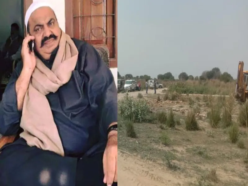 प्रयागराज: माफिया अतीक के साढू की 300 बीघे के प्लाट पर चला बुलडोजर