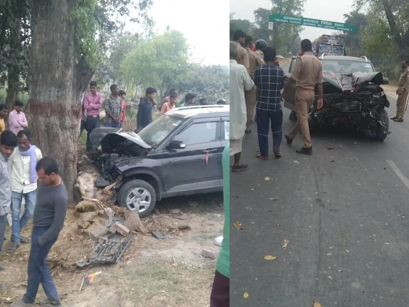 Bahraich News: बहराइच- गोंडा मार्ग पर कार की टक्कर से दादी-पौत्र और गोवंश की दर्दनाक मौत