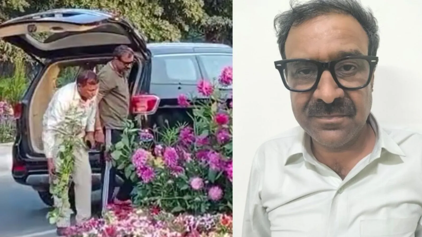 लग्जरी कार से गमला चुराने वाला शख्स गिरफ्तार, पुलिस ने बरामद किए फ्लॉवर पॉट