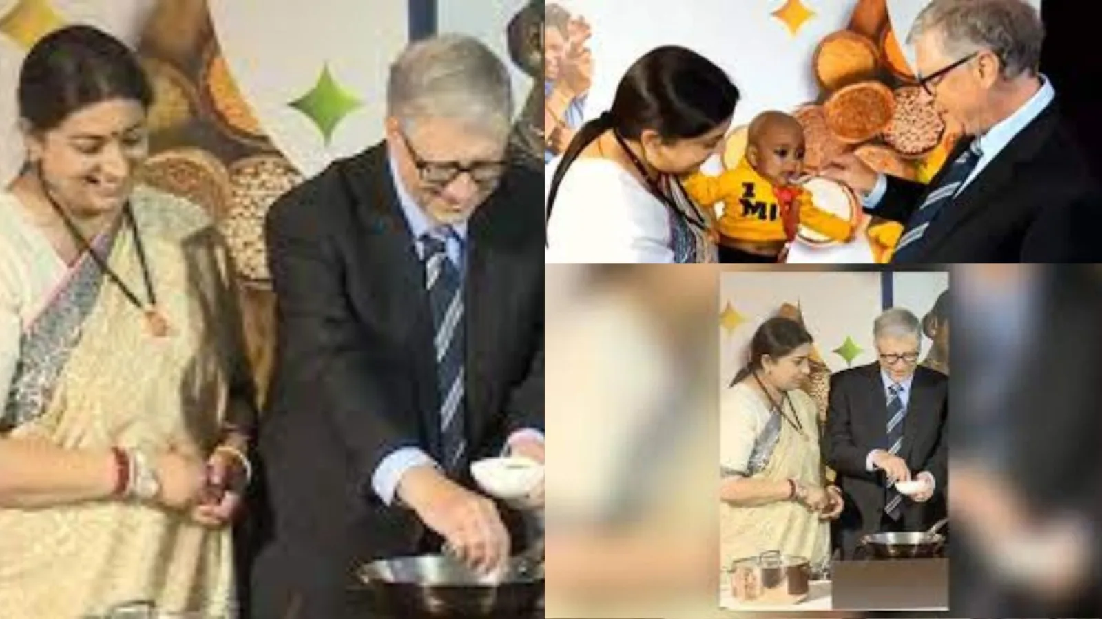 Bill Gates ने Smriti Irani के साथ मिलकर खिचड़ी में लगाया तड़का, सामने आया Video