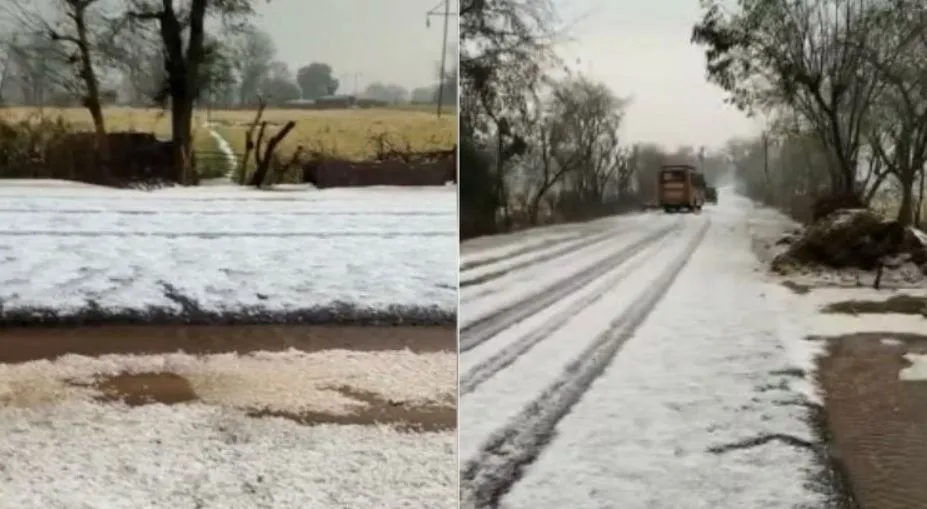 MP: ओलावृष्टि से हो गया निमाड़ का इलाका कश्मीर जैसा 