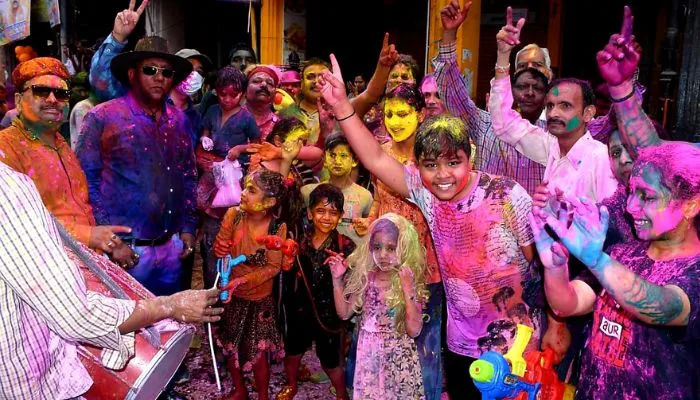 बच्चों ने भी जमकर की मस्ती