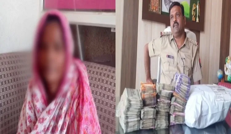 मेरठ: पुलिस की छापेमारी में महिला तस्कर गिरफ्तार, डेढ़ किलो गांजा और 12 लाख की नकदी बरामद