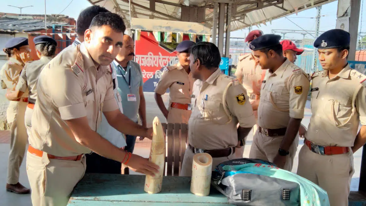 कटिहार : अवध असम एक्सप्रेस से लाखों रुपये के हाथी दांत बरामद