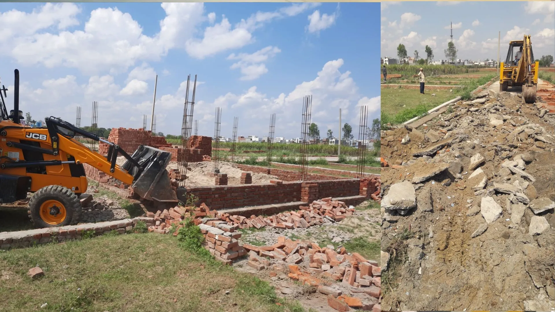 बरेली: बीडीए ने पांच अवैध कॉलोनी पर चलाया बुलडोजर