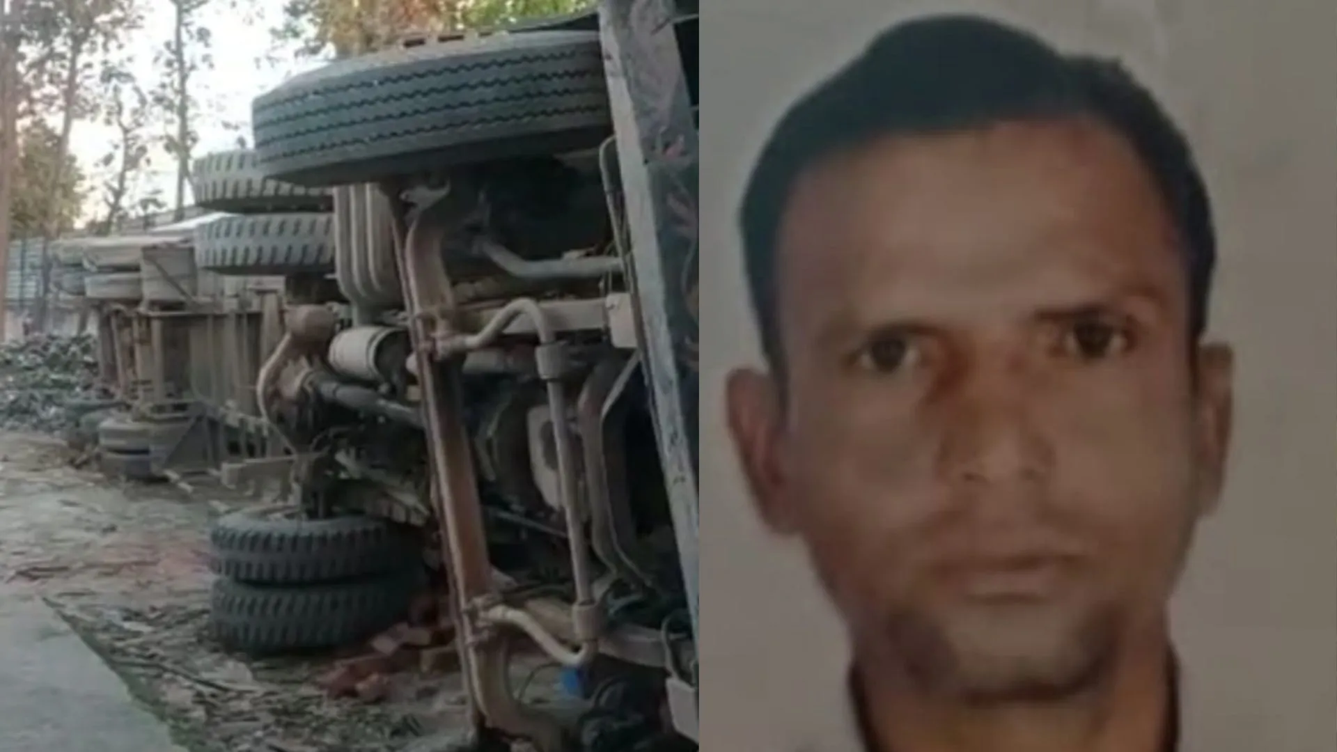 मेरठ: ट्रक पलटने से मजदूर दबा, मौके पर दर्दनाक मौत