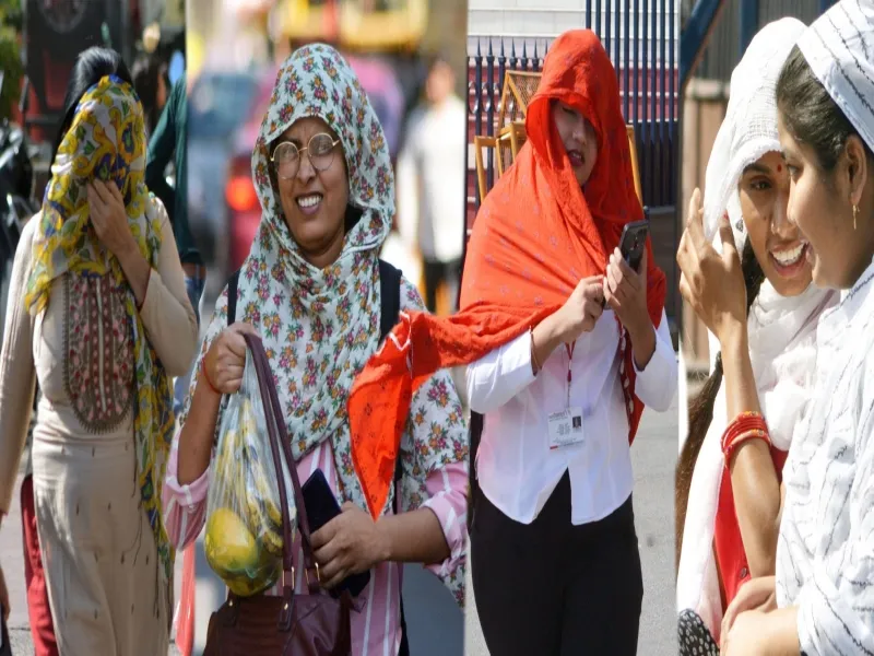 लखनऊ में दोपहर बाद चली गर्म हवाएं, तेज धूप से बचते दिखे लोग 