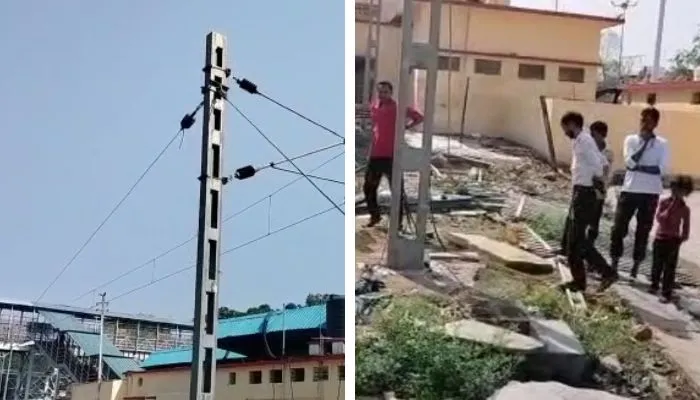 Banda News : 25 हजार हाई वोल्टेज लाइन के खंभे में चढ़ा विक्षप्त झुलसकर नीचे गिरा, …फिर दो घंटे तड़पता रहा